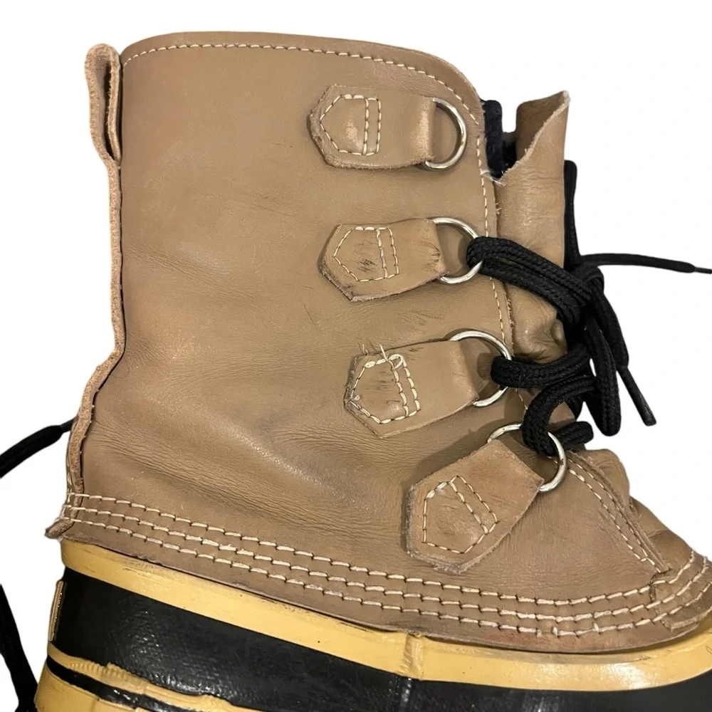 SOREL Caribou Waterproof Sherpa Wool Heavy Snow Winter Duck Boots unisex M7 W9